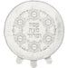 Satin Passover Cover 45 cm, with Embroidery - Silver