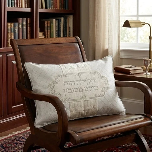 Satin Medium Pillow Cover for Passover 45*30 cm, with Pillow