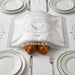 Satin Challah Cover, 48x58 cm - White, with Embroidery