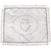 Satin Challah Cover, 48x58 cm - White, with Embroidery