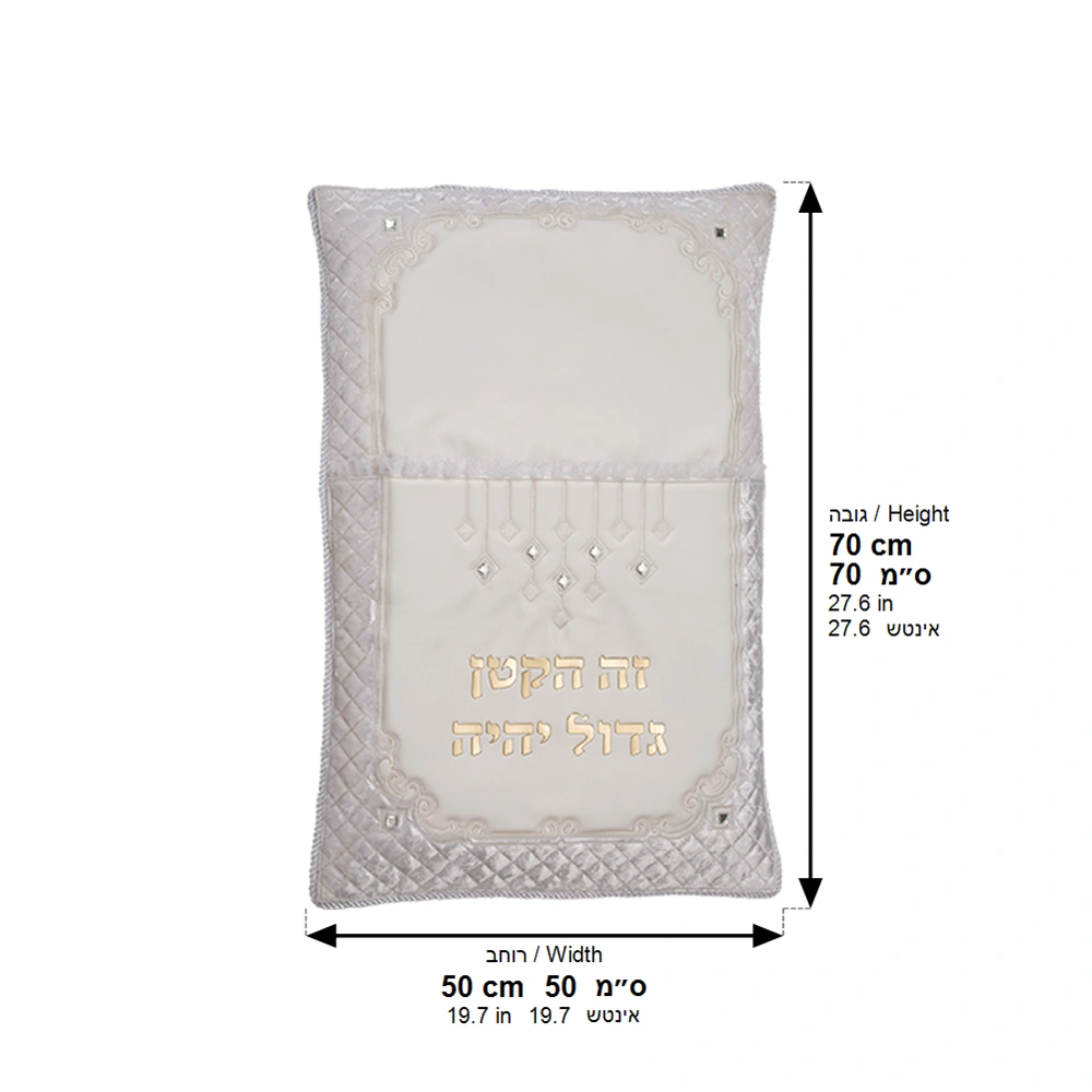 Leatherette Brit Pillow 74*50 cm with Bold Embroidery