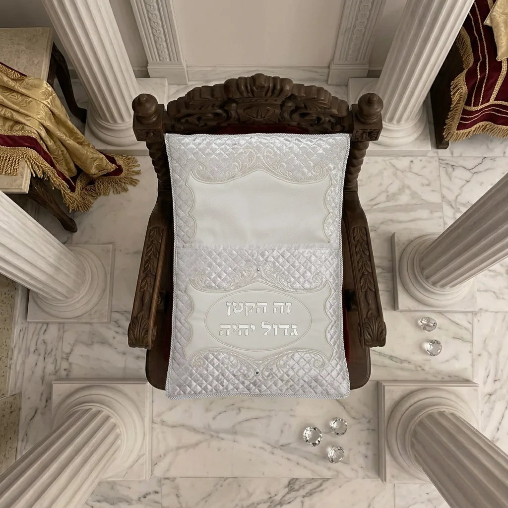 Leatherette Brit Pillow 74*50 cm with Bold Embroidery
