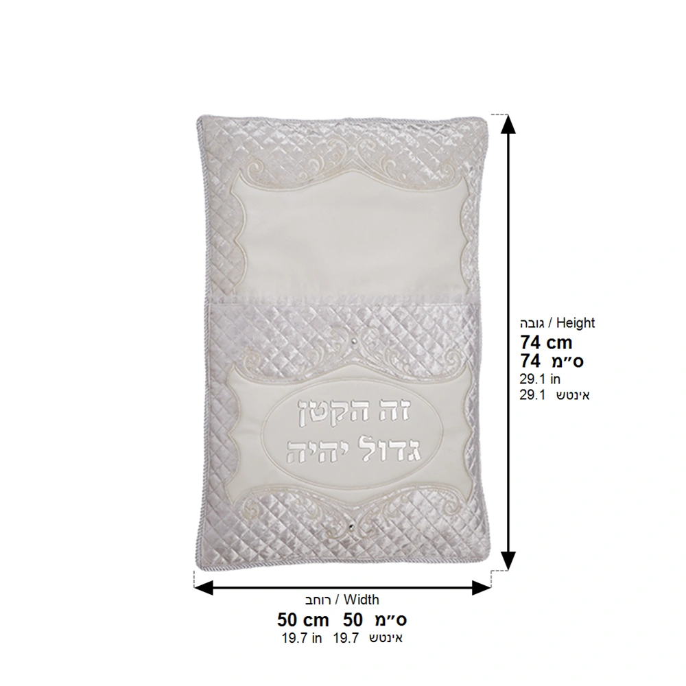 Leatherette Brit Pillow 74*50 cm with Bold Embroidery