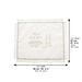 Satin Challah Cover with Embroidery 42x52 cm - White