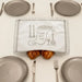 Satin Challah Cover with Embroidery 42x52 cm - White