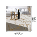 Elegant Fabric Tablecloth 140*280 cm "Gln Marble" - Gold