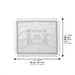 Satin Challah Cover with Embroidery 42x52 cm - White