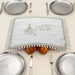 Satin Challah Cover with Embroidery 42x52 cm - White