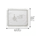 Satin Challah Cover with Embroidery 42x52 cm - White