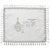 Satin Challah Cover with Embroidery 42x52 cm - White