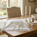 Satin Challah Cover with Embroidery 42x52 cm - White