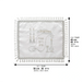 Satin Challah Cover with Embroidery 42x52 cm - White