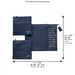 Leatherette Tallit - Tefillin Set 40*34 cm