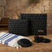 Leatherette Tallit - Tefillin Set 36*29 cm with Embossed Logo
