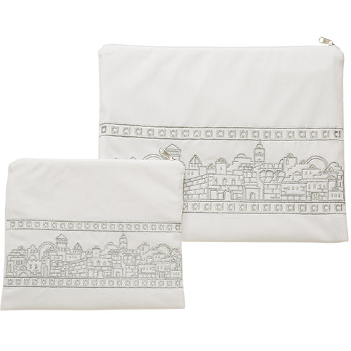 Velvet Tallit-tefillin Set with Embroidery 36x29 cm