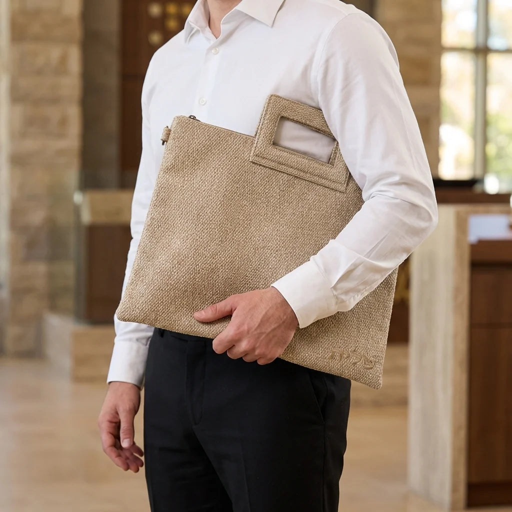Leatherette Talit - Tefilin Set 36*29 cm with Embroidery