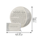 Leatherette "Hafrashat Challah" Blessings - White 40 cm - Silver