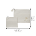 Leatherette Tallit - Tefillin Set 36*29 cm with Embossed Logo - White - Gold