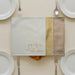Leatherette Challah Cover 42x52 cm with Embossed Logo - Gold, White