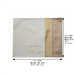 Leatherette Challah Cover 42x52 cm with Embossed Logo - Gold, White