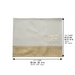 Leatherette Challah Cover 42x52 cm with Embossed Logo - Gold, White