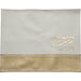 Leatherette Challah Cover 42x52 cm with Embossed Logo - Gold, White