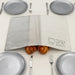 Leatherette Challah Cover 45x55 cm with Embossed Logo - Silver, White