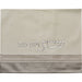 Leatherette Challah Cover 42x52 cm with Embossed Logo - Silver, White