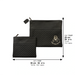 Leatherette Tallit - Tefillin Set 36*29 cm with Embossed Logo - Black - Gold