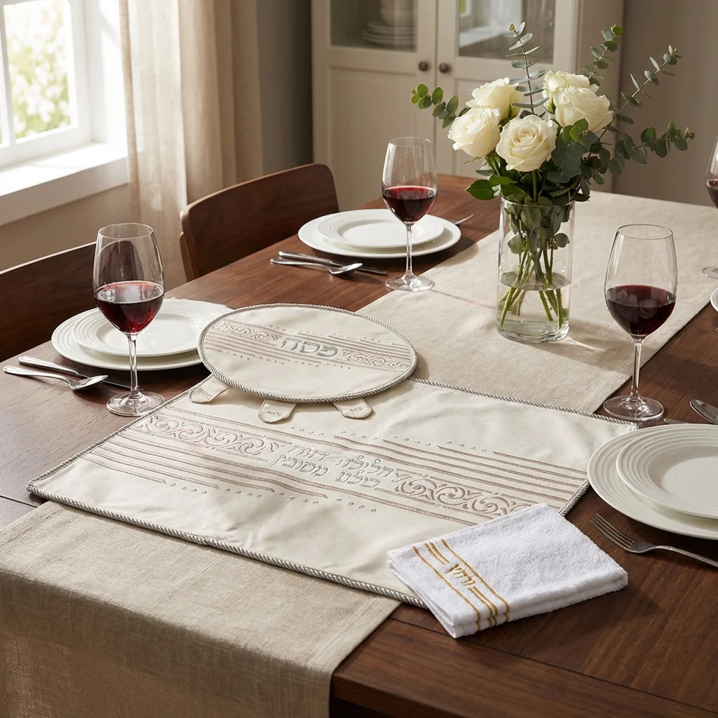 Leather Like 4 pcs Passover Set