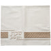 Leatherette Challah Cover 42x52 cm with Embroidery - White
