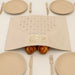 Leatherette Challah Cover 42*52 cm with Embroidery - White