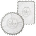 White Satin Passover Set with Embroidery: Passover and Afikoman Covers 46 cm