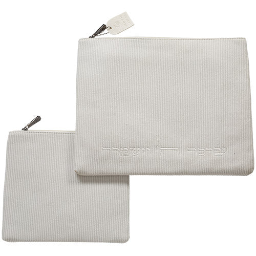 Corduroy Fabric Tallit - Tefillin Set 36*29 cm with Embroidery