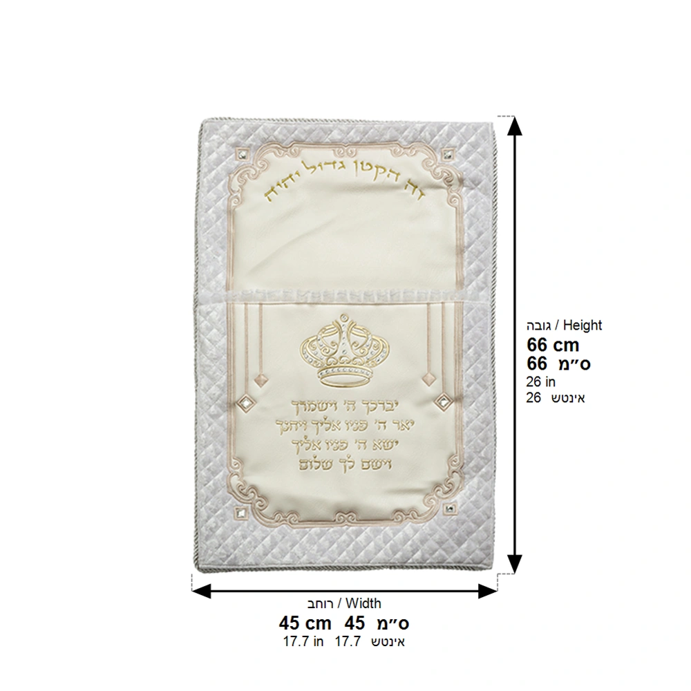 Leather Like Brit Pillow 74*50 cm with Bold Embroidery