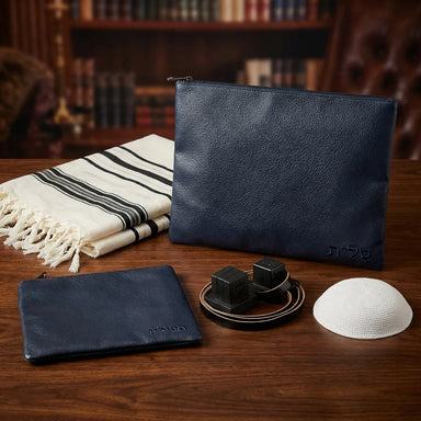 Leatherette Talit - Tefilin Set 36*29 cm with Embroidery