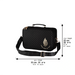 Leatherette Tefillin Bag 26*23 cm with Handle- Black with Embossed Letters