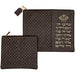 Leatherette Tallit - Tefillin Set 36*29 cm Black with Embossed Letters - Brown