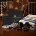 Leatherette Tallit & Tefillin Set 38*31 cm - Black with Embossed Letters