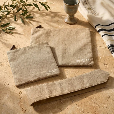 Set Tallit Tefillin and Atara Linen 36*29cm