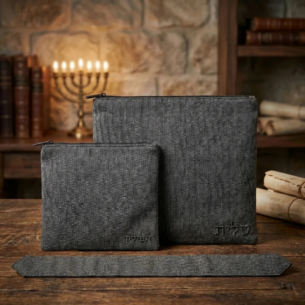 Set Tallit Tefillin and Atara Linen 36*29cm