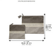 Fabric Talit - Tefilin Set 36*29 cm - Dark Gray, Light Gray, with Embroidery