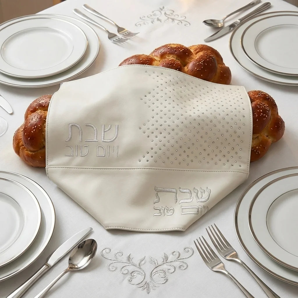Leatherette Challah Cover 61*45cm - Silver