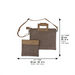 Leatherette Linen Fabric Talit & Tefilin Set 38*31 cm - with Embroidery