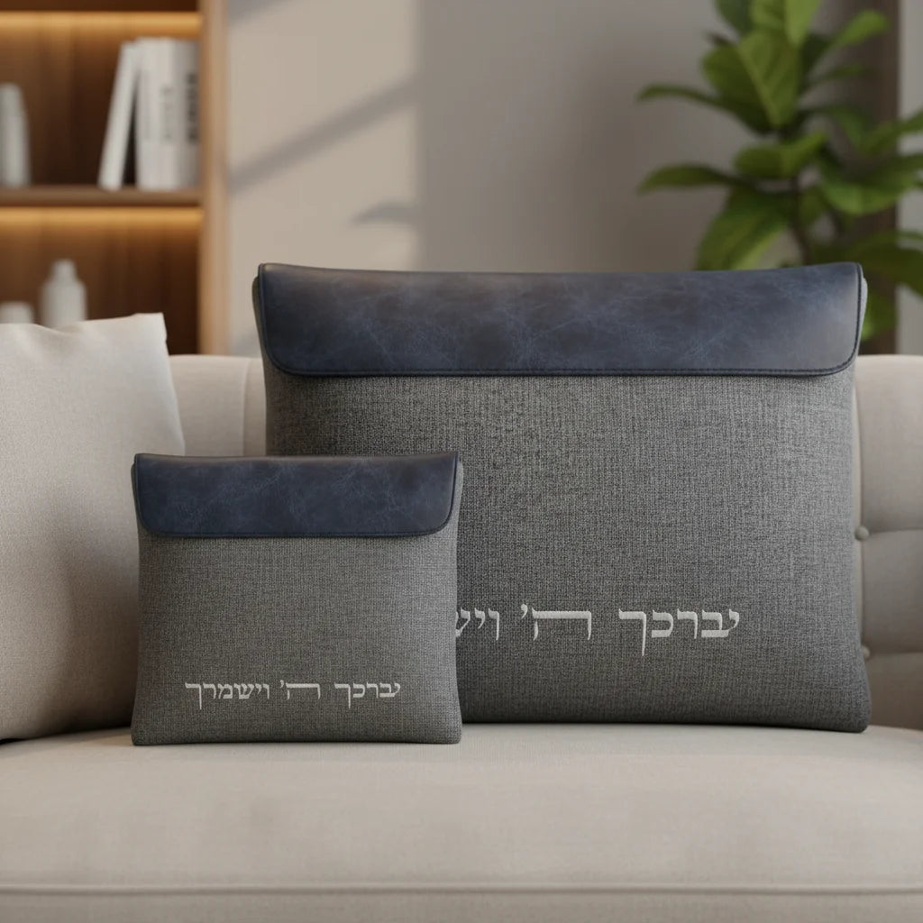 Set Tallit Tefillin Linen Fabric 36*29cm