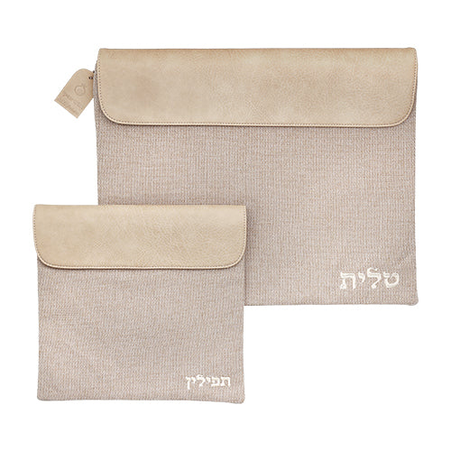 Set Tallit Tefillin Linen Fabric 36*29cm