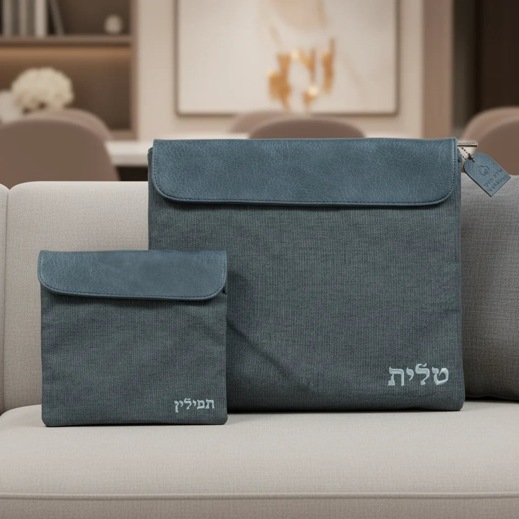 Set Tallit Tefillin Linen Fabric 36*29cm