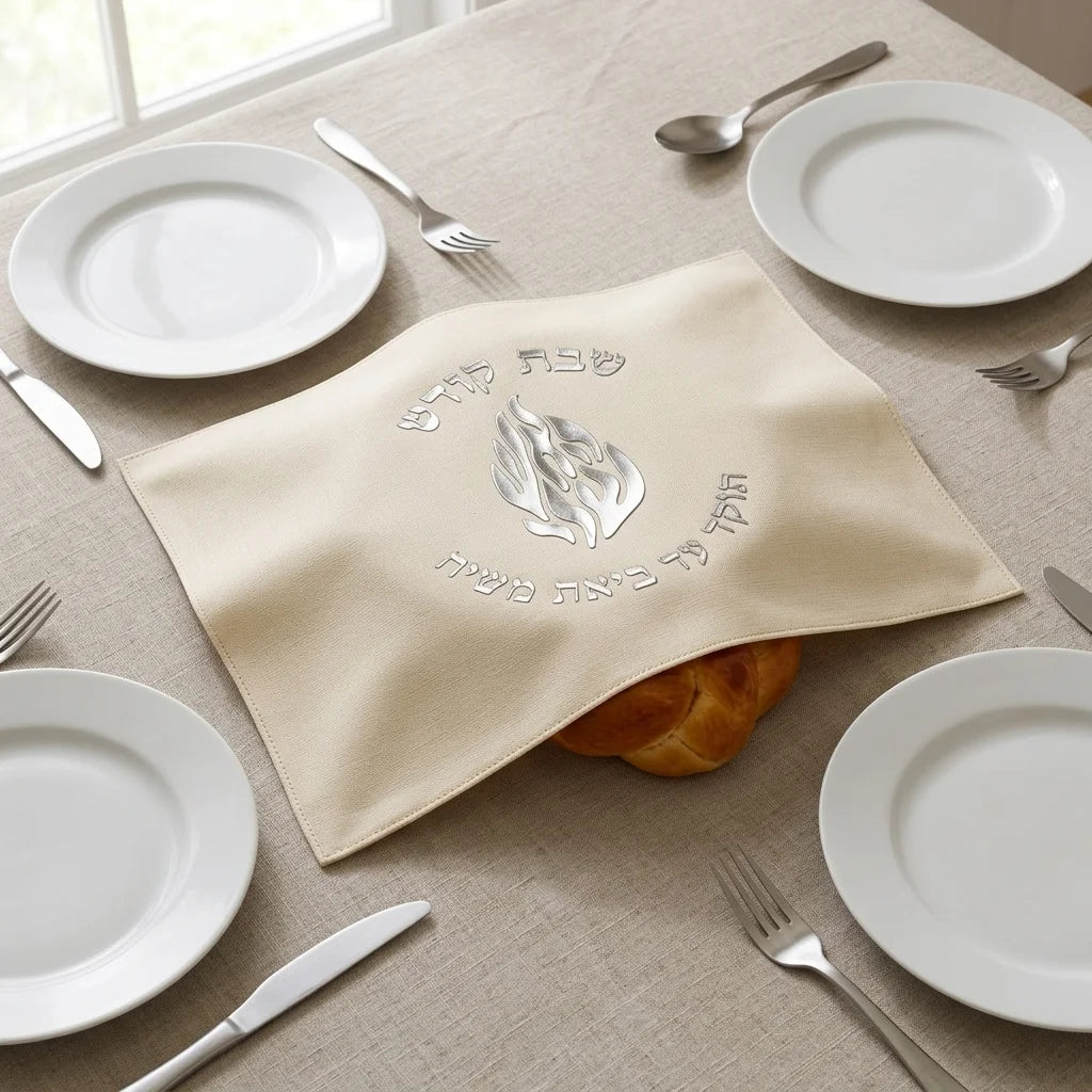 Leatherette Challah Cover 55*45cm - White