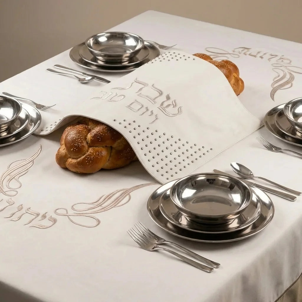Leatherette Challah Cover 61*45cm - White