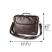 Leatherette Big Fabric Talit 43*36 cm with Handle- Dark Brown with Embossed Letters